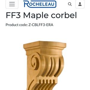Beautiful French maple corbels